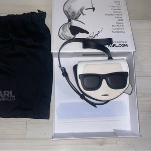 Karl Lagerfeld black and white bum bag